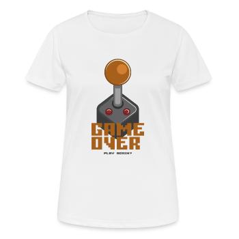 GAME OVER - Women's Breathable T-Shirt - white - Front - AI Model Female 172 dark (172cm)