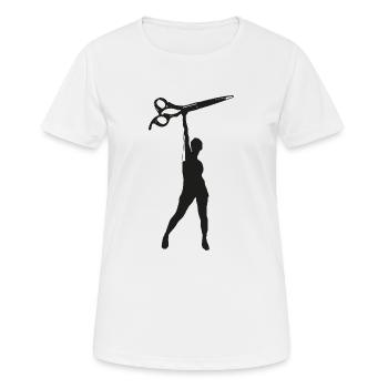 FriseurIn - Frauen T-Shirt atmungsaktiv - Weiß - Vorne - AI Model Female 172 dark (172cm)
