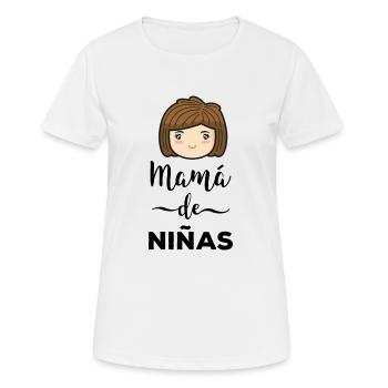 Maman de fille Mère Filles Fête des mères - T-shirt respirant Femme - blanc - Devant - AI Model Female 172 dark (172cm)