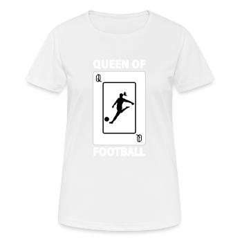 Reine du football - T-shirt respirant Femme - blanc - Devant - AI Model Female 172 dark (172cm)