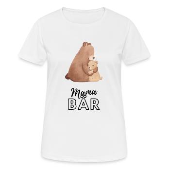 Mama Bär - Frauen T-Shirt atmungsaktiv - Weiß - Vorne - AI Model Female 172 dark (172cm)