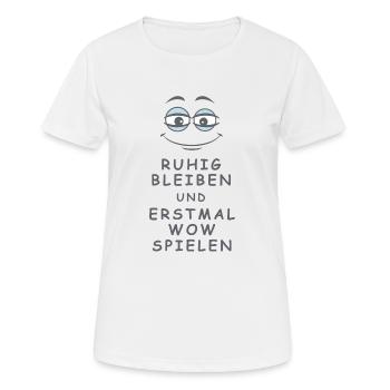 WOW spielen - Frauen T-Shirt atmungsaktiv - Weiß - Vorne - AI Model Female 172 dark (172cm)