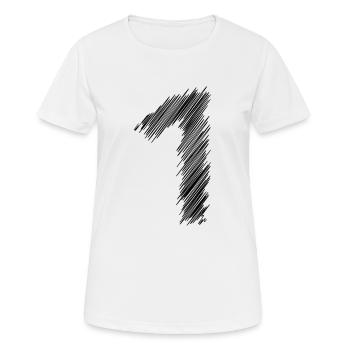 1 Hatching design - Women's Breathable T-Shirt - white - Front - AI Model Female 172 dark (172cm)