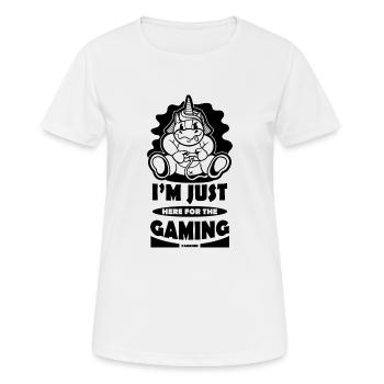 Game Nerd Spielkonsole Gaming zocken Gamepad - Frauen T-Shirt atmungsaktiv - Weiß - Vorne - AI Model Female 172 dark (172cm)