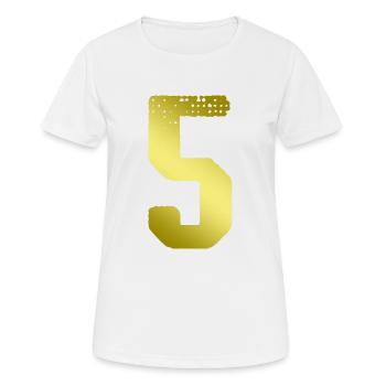 5 Number jersey - Women's Breathable T-Shirt - white - Front - AI Model Female 172 dark (172cm)