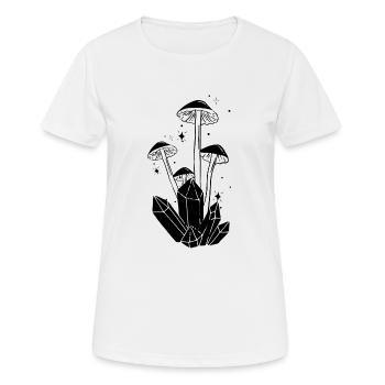 champignon cristal - T-shirt respirant Femme - blanc - Devant - AI Model Female 172 dark (172cm)
