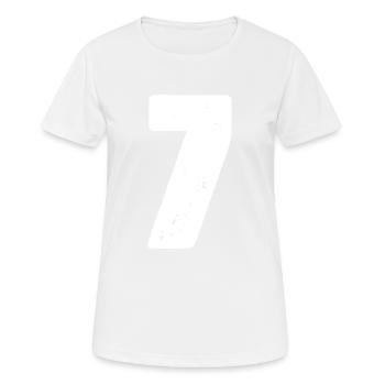 7 Maillot numéro - T-shirt respirant Femme - blanc - Devant - AI Model Female 172 dark (172cm)