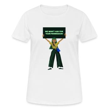 Frauenrechte Protestieren Geschlechtergleichheit - Frauen T-Shirt atmungsaktiv - Weiß - Vorne - AI Model Female 172 dark (172cm)