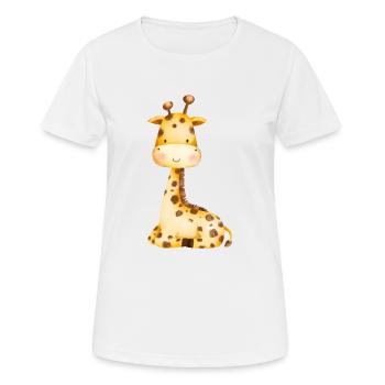 Girafe - T-shirt respirant Femme - blanc - Devant - AI Model Female 172 dark (172cm)