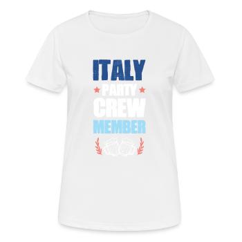 Italie Party Crew - T-shirt respirant Femme - blanc - Devant - AI Model Female 172 dark (172cm)