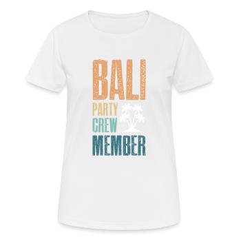Équipage de la fête à Bali - T-shirt respirant Femme - blanc - Devant - AI Model Female 172 dark (172cm)