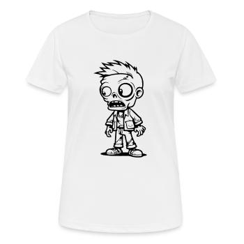 Zombie Untoter Halloween Horror - Frauen T-Shirt atmungsaktiv - Weiß - Vorne - AI Model Female 172 dark (172cm)