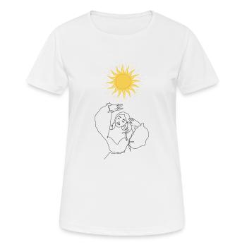 Schöne Sonne - Frauen T-Shirt atmungsaktiv - Weiß - Vorne - AI Model Female 172 dark (172cm)