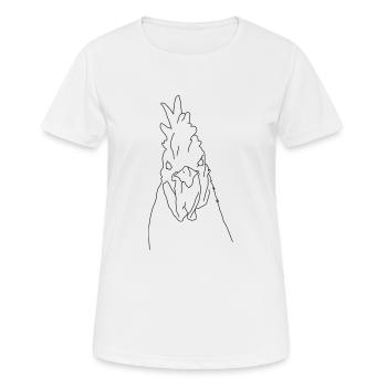 Rooster Minimalism - Women's Breathable T-Shirt - white - Front - AI Model Female 172 dark (172cm)