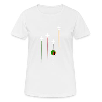 Zambia Airlines - Women's Breathable T-Shirt - white - Front - AI Model Female 172 dark (172cm)