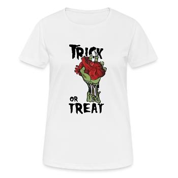 Trick or Treat // Halloween - Women's Breathable T-Shirt - white - Front - AI Model Female 172 dark (172cm)