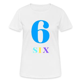 Sechs-6-jähriges Jubiläum - Frauen T-Shirt atmungsaktiv - Weiß - Vorne - AI Model Female 172 dark (172cm)