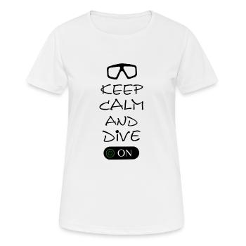 Diving Tauchen Taucherbrille - Frauen T-Shirt atmungsaktiv - Weiß - Vorne - AI Model Female 172 dark (172cm)