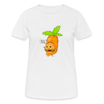 Gesundes Essen und Humor - Frauen T-Shirt atmungsaktiv - Weiß - Vorne - AI Model Female 172 dark (172cm)