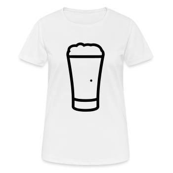 Bière - T-shirt respirant Femme - blanc - Devant - AI Model Female 172 dark (172cm)