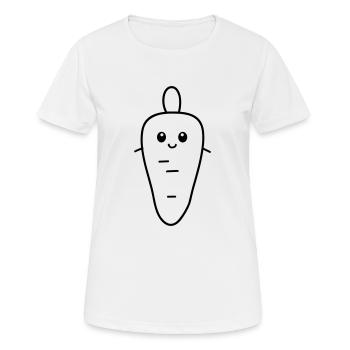 Carotte - T-shirt respirant Femme - blanc - Devant - AI Model Female 172 dark (172cm)