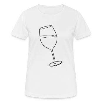 Weinglas - Frauen T-Shirt atmungsaktiv - Weiß - Vorne - AI Model Female 172 dark (172cm)