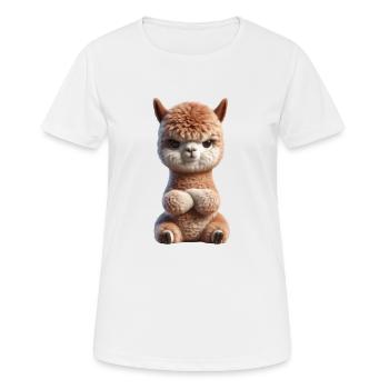Alpaga grim 2 - T-shirt respirant Femme - blanc - Devant - AI Model Female 172 dark (172cm)