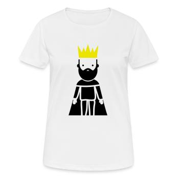Sa Majesté le Roi - T-shirt respirant Femme - blanc - Devant - AI Model Female 172 dark (172cm)