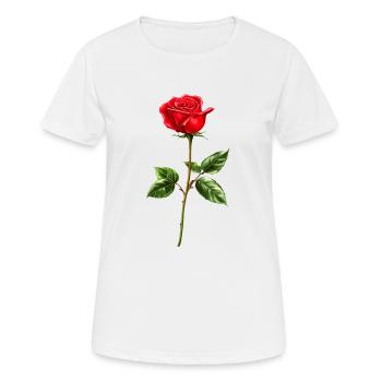 Rose Blume Liebe - Frauen T-Shirt atmungsaktiv - Weiß - Vorne - AI Model Female 172 dark (172cm)