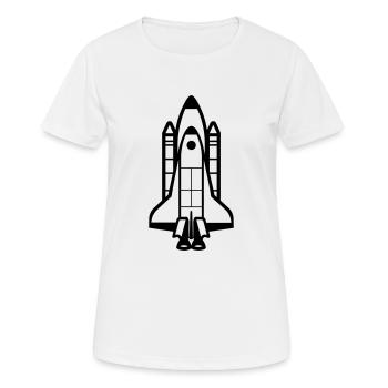 Fusée - T-shirt respirant Femme - blanc - Devant - AI Model Female 172 dark (172cm)