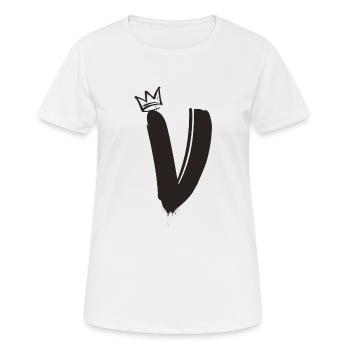 V - Women's Breathable T-Shirt - white - Front - AI Model Female 172 dark (172cm)