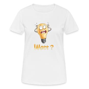 watt - Frauen T-Shirt atmungsaktiv - Weiß - Vorne - AI Model Female 172 dark (172cm)