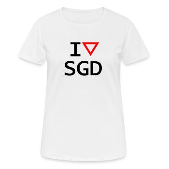 I love SGD - Women's Breathable T-Shirt - white - Front - AI Model Female 172 dark (172cm)