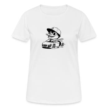 croco voiture - T-shirt respirant Femme - blanc - Devant - AI Model Female 172 dark (172cm)