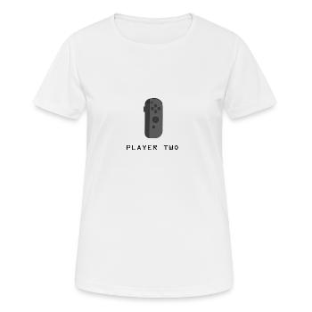 ¿Prêt joueur Deux? - T-shirt respirant Femme - blanc - Devant - AI Model Female 172 dark (172cm)