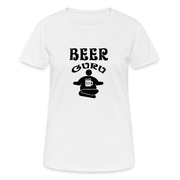 Gourou de la bière Expert en bière - T-shirt respirant Femme - blanc - Devant - AI Model Female 172 dark (172cm)