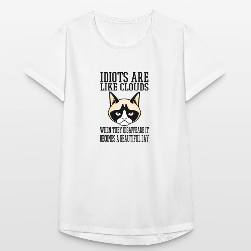 grumpy cat Idiots like clouds Women's Breathable T-Shirt