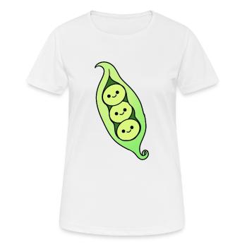 Erbsen - Frauen T-Shirt atmungsaktiv - Weiß - Vorne - AI Model Female 172 dark (172cm)