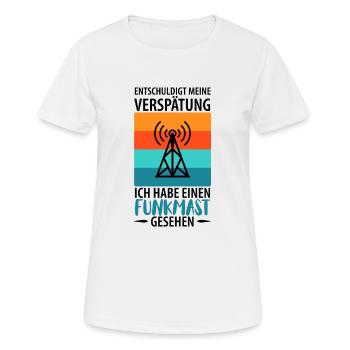 Amateurfunk Funker Funkgerät Funkamateur Vintage - Frauen T-Shirt atmungsaktiv - Weiß - Vorne - AI Model Female 172 dark (172cm)