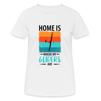 Glider Gliding Gliding Glider Flying - Women's Breathable T-Shirt - white - Front - AI Model Female 172 dark (172cm)