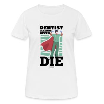 Dentiste Super-héros Caries Hygiène buccale - T-shirt respirant Femme - blanc - Devant - AI Model Female 172 dark (172cm)