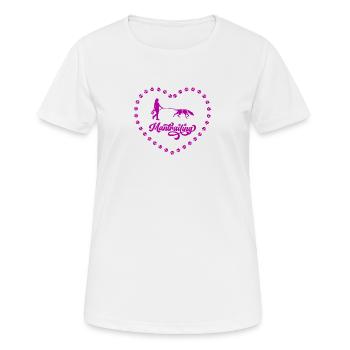Mantrailing HEART - Frauen T-Shirt atmungsaktiv - Weiß - Vorne - AI Model Female 172 dark (172cm)