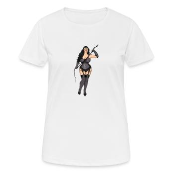 curvy domina - Frauen T-Shirt atmungsaktiv - Weiß - Vorne - AI Model Female 172 dark (172cm)