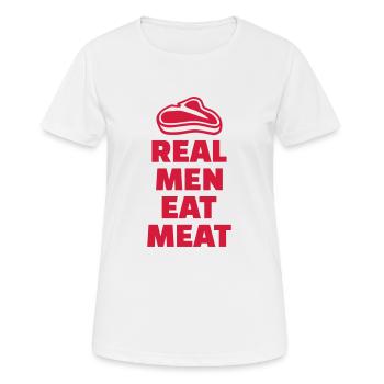 Fleisch - Frauen T-Shirt atmungsaktiv - Weiß - Vorne - AI Model Female 172 dark (172cm)