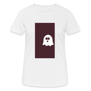 geist - Frauen T-Shirt atmungsaktiv - Weiß - Vorne - AI Model Female 172 dark (172cm)