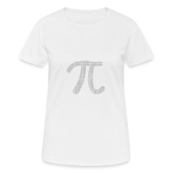 Pi - Frauen T-Shirt atmungsaktiv - Weiß - Vorne - AI Model Female 172 dark (172cm)