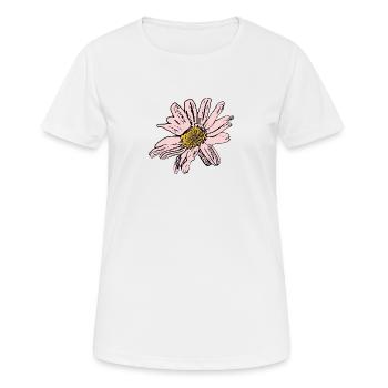 Fleur Rose Rose Fleur Fleurs Rose Rose Fleurs - T-shirt respirant Femme - blanc - Devant - AI Model Female 172 dark (172cm)