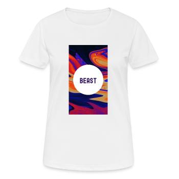 Beast Motivational: Entfessle deine innere Kraft - Frauen T-Shirt atmungsaktiv - Weiß - Vorne - AI Model Female 172 dark (172cm)