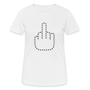 dashed_fuck_you_1c - Frauen T-Shirt atmungsaktiv - Weiß - Vorne - AI Model Female 172 dark (172cm)