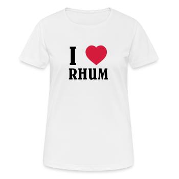 I Love Rhum - T-shirt respirant Femme - blanc - Devant - AI Model Female 172 dark (172cm)